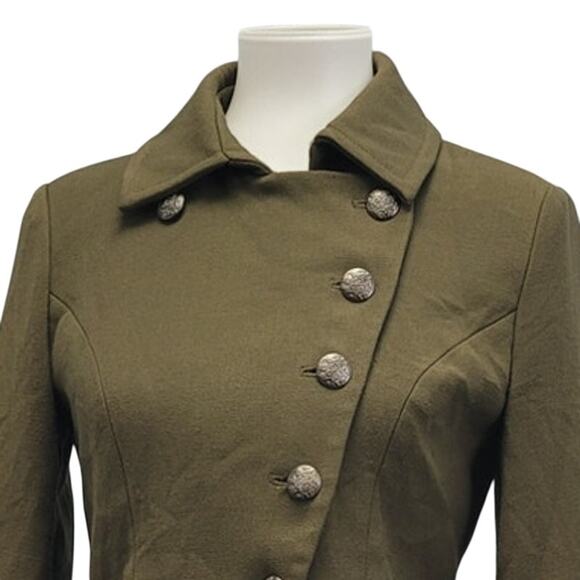 Love 21 Womens Small Military Style Asymmetrical Button Front Washable Jacket - Picture 2 of 6
